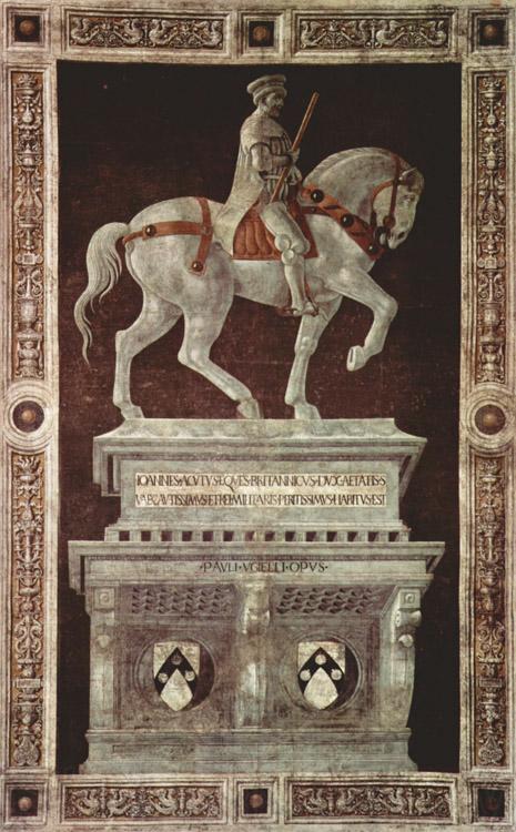 UCCELLO, Paolo Equestrian Portrait of Sir John Hawkwood (mk08) Spain oil painting art